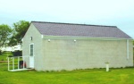 Modern toilet block with showers and washing facilities